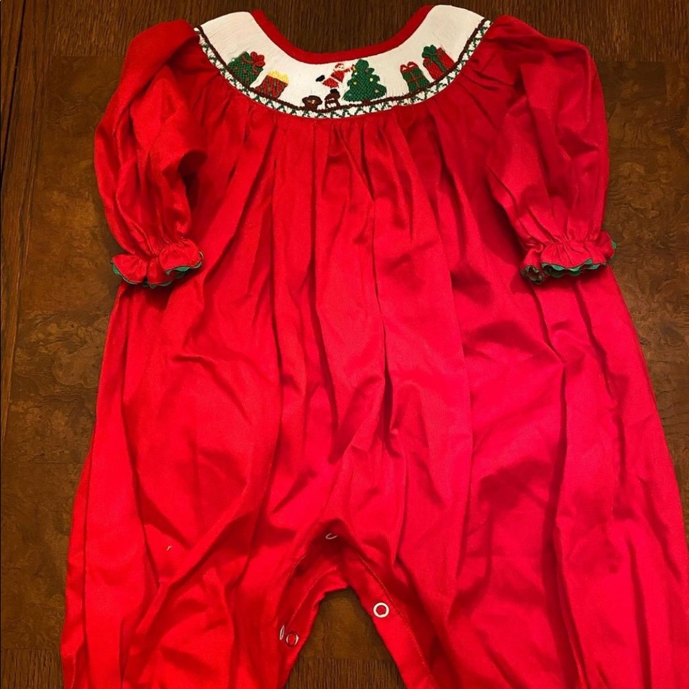 Smocked Christmas long bubble